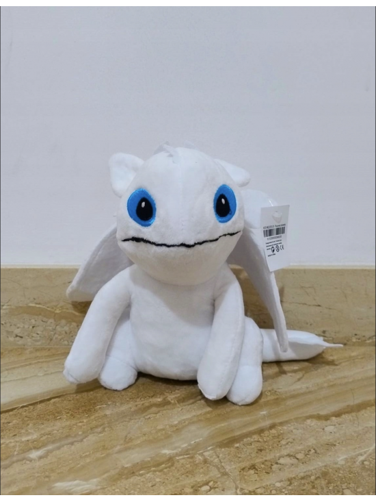 Plyšová hračka biely drak - Ako si vycvičiť draka 30 cm